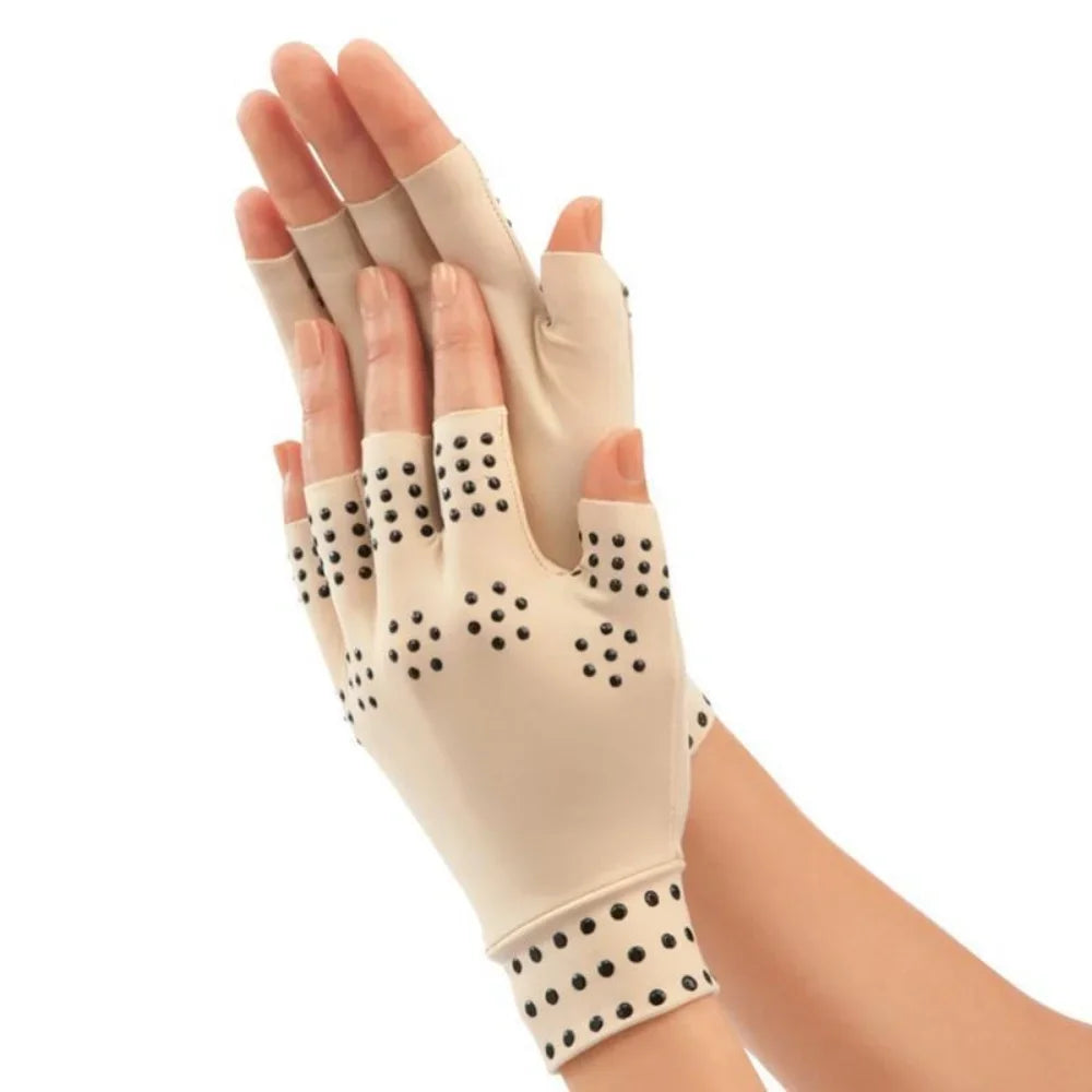 JU-HIN 1 Pair Magnetic Therapy Anti Arthritis Hands Gloves Copper Therapy Compression Copper Gloves Ache Pain Relief Health Care Tools