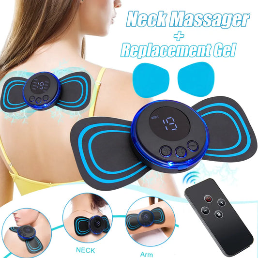 JU-HIN EMS Electric Neck Massager, Cervical Patch, Muscle Stimulator for Pain Relief